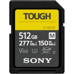Sony Sd Memory Cards>Tough 512GB SDXC UHS II 277MB/s Memory Card - V60