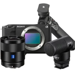 Sony Mirrorless Cameras>ZV-E1 Vlogging Kit with Sonnar T* FE 55mm f/1.8 ZA Lens - Black