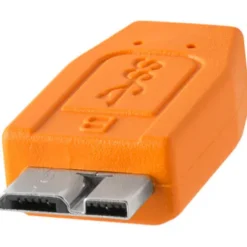 Tether Tools Cables & Connectors>TetherPro USB-C to USB-MicroB Right 4.6m - Orange