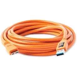 Tether Tools Cables & Connectors>TetherPro USB 3.0 SuperSpeed Micro-B Cable 4.6m - Hi-Vis Orange