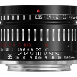 TTArtisan Fujifilm X-Mount>35mm f/0.95 Lens for Fujifilm X Mount- Black with Silver