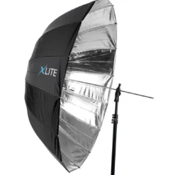 Xlite Reflectors, Softboxes & Umbrellas>105cm Deep Parabolic Black/Silver Umbrella